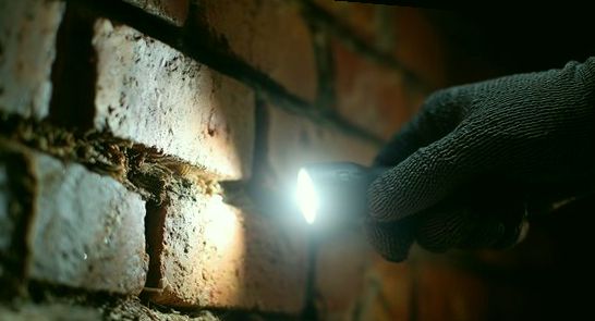 Torch check along an open mortar gap